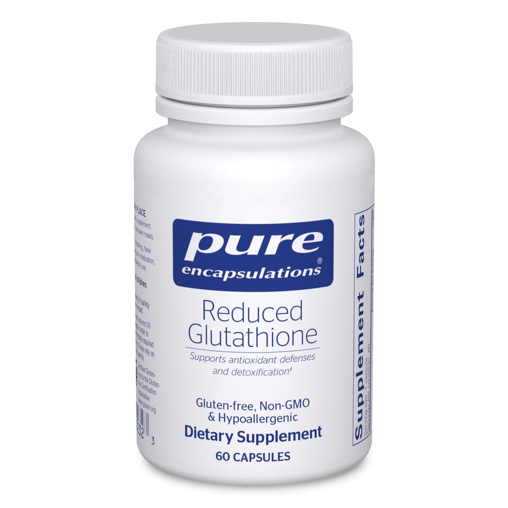 Reine Kapseln reduziert Glutathion | Hypoallergene antioxidative Ergänzung zur Unterstützung von Leber- und Zellgesundheit* | 60 Kapseln