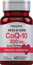 CoQ10 300mg | 60 Softgels | mit schwarzem Pfeffer | Coq10 Coenzym Ergänzung | Mega Q-Sorb | Enhanced Absorption | Non-GMO, Gluten Free | Von Piping Rock