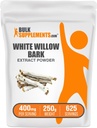 BulkSupplements.com White Willow Bark Extrakt Pulver - Kräuterergänzung, White Willow Bark Pulver - Glutenfrei, 400mg pro Servierung, 250g (8.8 oz) (Pack von 1)