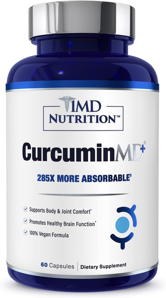 1MD Nutrition CurcuminMD Plus - Curcumin turcuma avec Boswellia Serrata - 285x Plus Absorbable