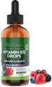 Bio Naturals Vitamin B12 Flüssige Tropfen für Erwachsene & Kinder - 100% natürliches sublinguales Methylcobalamin - Höchste Absorption - Energie & Gehirn Booster Hilft mit Fatigue & Weakness - Wild Berry - 2 fl oz
