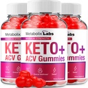 (3 Pack) Metabolix Labs Keto ACV Gummies - Advanced Formula Metabolix Keto Plus Weight Management ACV Gummies Apple Cider Vinegar Metabolix ACV Dietary Supplement Men Women (180 Gummies)