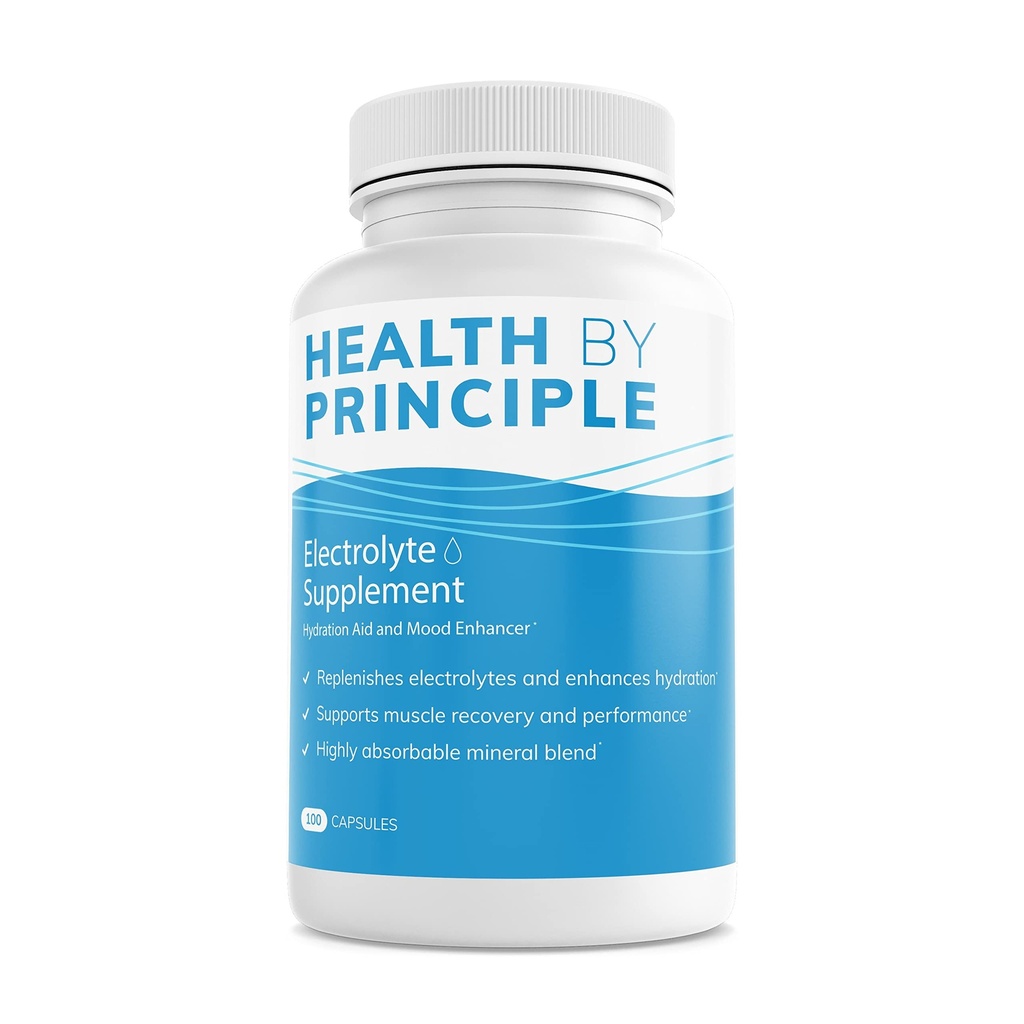 Elektrolyt-Ergänzung (No Iodine) – Muscle Cramp Prevention, Rapid Rehydration -100 Easy to Swallow Veggie Kapseln