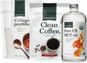 Natural Force Organic Clean Coffee, Collagen Peptides und Pure C8 MCT Oil Bundle – Toxin Free Coffee, Grass Fed Collagen, & MCT - Non-GMO, Keto, & Paleo - 12 Oz, 11.7 Oz, 32 Oz