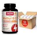 Formules Jarrow Ultra Strength Methyl B-12, complément alimentaire pour la production d'énergie cellulaire, 100 comprimés à croquer à saveur tropicale, jusqu'à 100 jours, paquet de 12