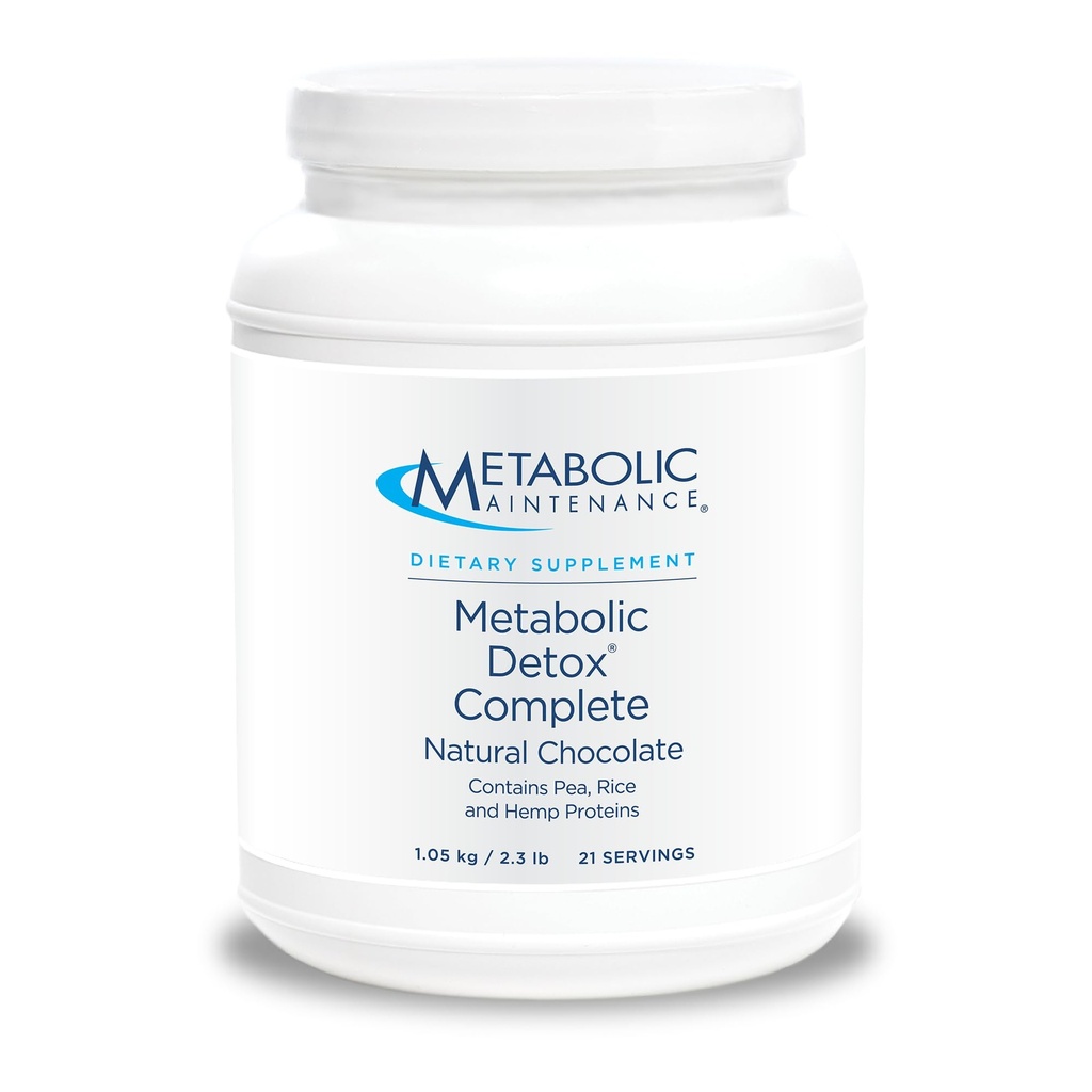 Maintenance métabolique Détox métabolique complet - Chocolate Shake - Plant + Poudre de protéines de pois pour le nettoyage complet du corps de détox + santé de la gueule - 20g de protéines végétales non OGM (2,3 lb / 30 portions)
