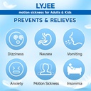 LYJEE Motion Maladie Bandes antinausées Bande de poignets pour adultes et enfants Malédiction matinale pour femmes enceintes Acupression Malédiction nausée pour voiture, mer, maladie de l'air (vert)