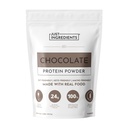 JUST INGRÉDIENTS Poudre de protéines $ 15 portions $ 24g Protéines $ Saveur de chocolat faite avec 100% d'herbe, non-dénaturé Whey $ Cinq sources différentes d'ingrédients organiques entiers alimentaires