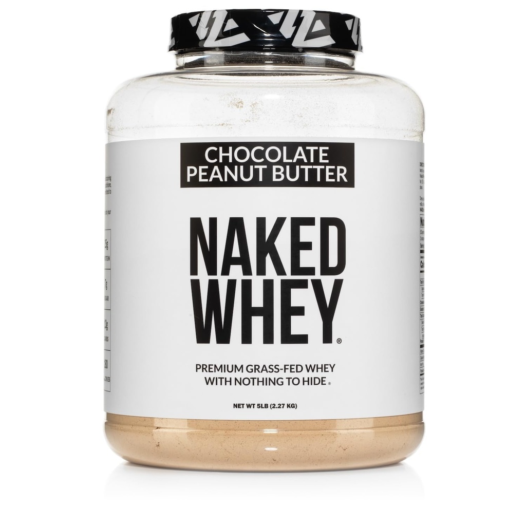NAKED Whey Chocolate Peanut Butter Gras Fed Whey Protein Powder, No GMO, No Soy und Gluten Free, Aid Growth and Recovery - 52 Servierungen