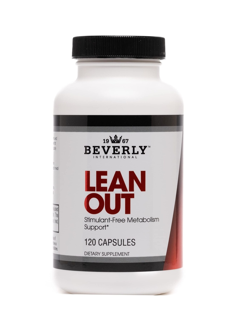 Beverly International Lean Out 120 Kappen. Fat Burner mit Stoffwechselunterstützung. Lipotropics. Cholin, Carnitin, Chrom. Stimulant-Free Belly Fat Burner. Hol Leaner. Verwenden Sie AM & PM, stapelbare Diätpillen.