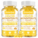 Kreatin Monohydrat mit Vitaminen D3 & B12 | Zuckerfreie hydrolysierte Collagen & Creatine Gummies | 120 Count