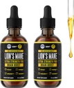HERBIFY Lions Mane - Lions Mane Champignon Supplément - Lions Mane Tection - Immmune Support - Lions Mane Teinture pour la mémoire, le focus et la clarté - Supplément quotidien de champignons - 2 Fl oz 2 Pack