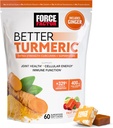 FORCE FACTOR Better Turmeric Supplement 400mg with Black Pepper & Ginger, Extra Strength Joint Support, Superior Absorption, Like Turmeric Gummies, Fruit Splash, 60 Turmeric Chews