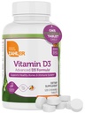 Zahler Vitamine D3 CHEWABLE 2000IU, un supplément tout naturel ciblant les carences en vitamine D, Casher certifié, 120 comprimés aromatisés orange grande dégustation