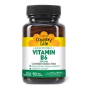 Country Life Vitamin B-6, hohe Potenz, unterstützt Energie und das Nervous System, 200mg, 90 Vegan Kapseln, Certified Gluten Free, Certified Vegan,...