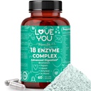 Love You 18 Enzyme Complex – Pflanzenbasierte Verdauungsenzyme für Frauen & Männer unterstützt Nährstoffabsorption & Verdauungskomfort | 60 Vegan Kapseln Made in USA