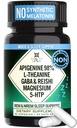 Supplément naturel d'aide au sommeil pour les adultes sans mélatonine - Sommeil à base de plantes non habitantes - GABA, L-Theanine, Reishi Mushroom, Apigenin, Magnésium Glycinate, 5-HTP - 90 Capsules de végétalien
