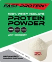 Whey Isolate Protein Powder Unflavored - 30g Protein Powder - Kosher, Halal, Keto, Clean Label, Fast Protein - 2LB 30 Servierungen