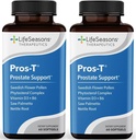Pros-T - Prostata-Supplement - Saw Palmetto, Phytosterol, Zink, Nettle, Vitamin D-3 & B6 - Förderung gesunder Prostata-Funktion & Normaler Urinärfluss - Verbesserung des Gewebes - 60 Softgels (Pack von 2)