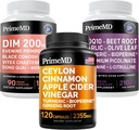 Ceylon Cinnamon (1pk), Nitric Oxide (1pk), und Menopause Unterstützung (1pk) Supplement Bundle - Potente Vitamine für Herz, Stoffwechsel, Hormone und Immununterstützung - Non-GMO, Vegan, Gluten-frei