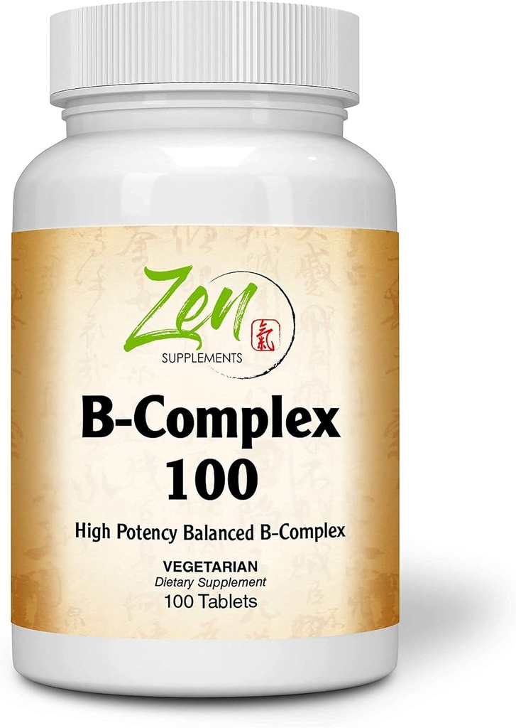 Advanced B Complex Vitamin Supplement - Full-Spectrum B Vitamin Supplement mit Folsäure, Biotin, Inositol - Unterstützung Immun- und Cardio-Gesundheit, Energie Metabolismus - 100 Tabletten