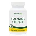 NaturesPlus Cal/Mag Citrat - 90 Vegetarische Kapseln - 500 mg Calcium, 250 mg Magnesium - 30 Portionen