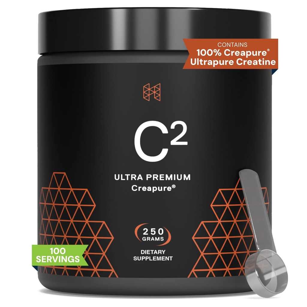 HPN C2 Creatine Monohydrate for Performance, Recovery, Strength, Working Out, Vegan, Non-GMO, Dairy and Soy Free, Independently Tested, Ultrapure Premium Creapure (100 Servings)