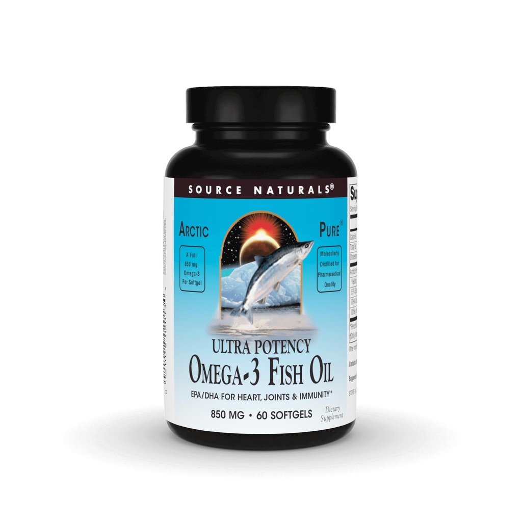 Quelle Naturals ArcticPure Ultra Potency 850 mg Omega-3 Fish Oil - 60 Softgels