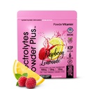 PoudreVitamine Electrolytes Poudre Plus (50 portions) Lémonade framboise Electrolyte Poudre Zéro Calorie Keto, 0 Sucre, Pas de Maltodextrine,1000mg Potassium,120mg Calcium,120mg Magnésium, Poudre d'hydratation