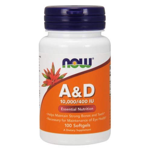 MAINTENANT suppléments, vitamine A et D 10 000/400 UI, santé oculaire*, nutrition essentielle, 100 softgels