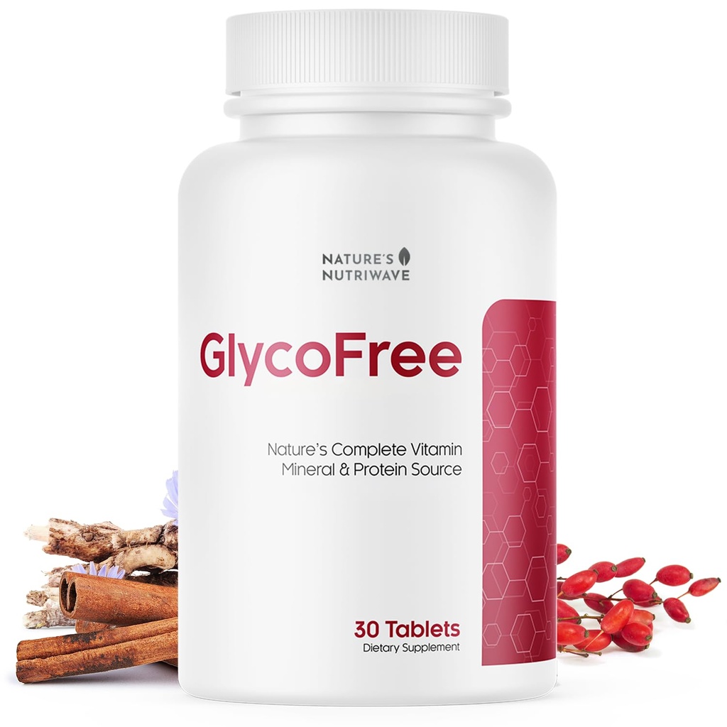 GLYCOFREE Supplement, Natural Plant-Based Blend with Berberine, Bitter Melon, Cinnamon, Inulin | Non-GMO, Made in USA - 30 Tablets, 1 Month Supply
