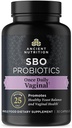 Probiotique de nutrition ancienne pour les femmes, une fois par jour probiotiques pour la santé vaginale des femmes, 30ct, équilibre des levures saines pour les soins féminins, fait avec vinaigre de canneberge et de cidre de pomme, 25 milliards d'UCF*