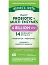 Nature's Truth Probiotics mit Enzymen | 60 Kapseln | für Männer und Frauen | Non-GMO & Gluten Kostenlose Verdauungsergänzungsmittel