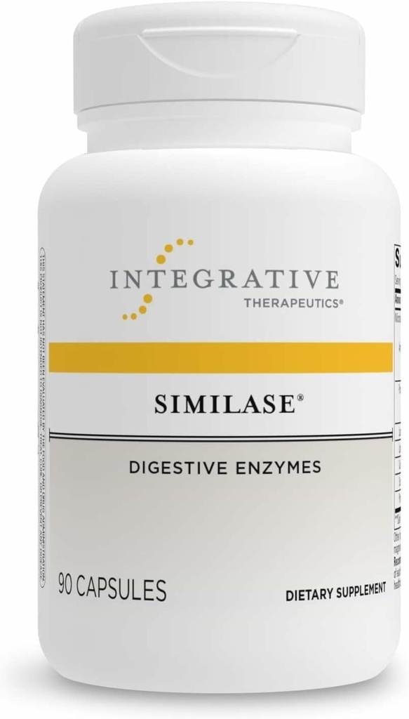 Thérapeutiques intégratives Similase - Supplément enzymatique digestif pour adultes - Soutient la digestion et l'assimilation des nutriments* - Sans produits laitiers et végétaliens - 90 Nombre (45 portions)