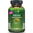 Irwin Naturals Ginkgo Smart Powerful Nootropic Brain Booster - Unterstützt maximale Speicher, Fokus & Mental Clarity mit DMAE, Clubmoss, Choline & Acetyl L-Carnitin - 120 Liquid Softgels