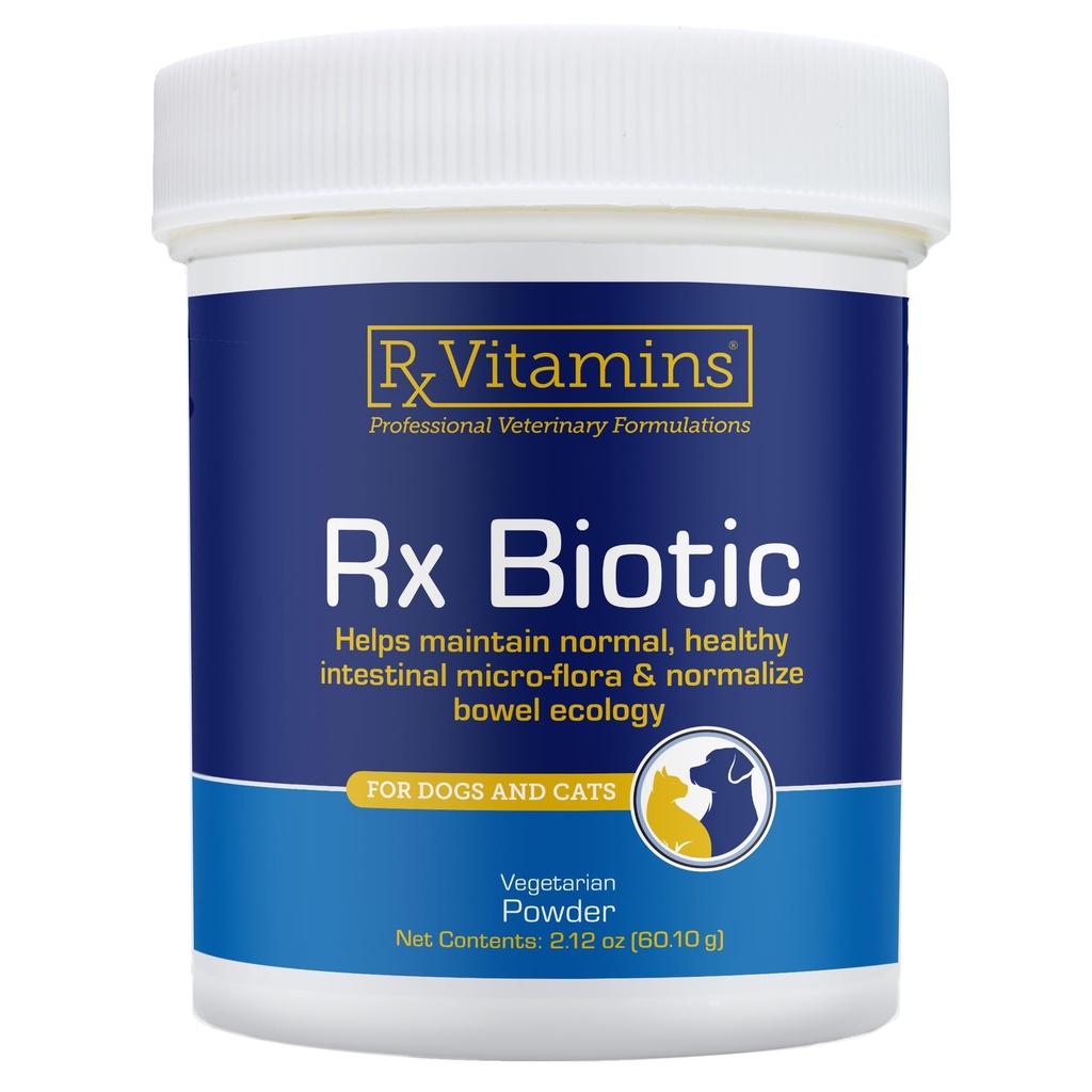 Rx Vitamine Rx Biotic - Probiotisches Pulver für Hunde und Katzen - Cat Digestive Support & Probiotic for Dogs Gut Health - Dog Probiotics for Digestive Health - 2.12oz