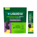 Flüssige I.V.® Hydration Multiplier+Energie | Blackberry-Peach | Elektrolytpulver-Getränkmischung | 3 Pack (42 Servierungen)