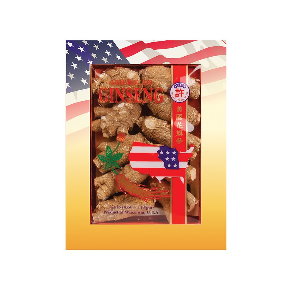 Hsu's SKU 110-4 | Short Extra Large | Cultivated Wisconsin American Ginseng Direct from Ginseng Gardens | Detektive 西 4oz Box, 😉