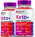 (2 Pack) Balance Blend Keto ACV Gummies, Premium Weight Loss Blend Complex, Keto + Apple Cider Essig, Alle natürlichen ACV Keto Formel, Offizielle BalanceBlend Keto Plus ACV Gomitas Review (120 Gummi)