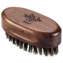 BFWood Small Travel Beard Brush - Natürliche Boar Bristles mit schwarzem Walnussholz