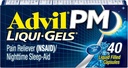 Advil PM analgésique et aide au sommeil de nuit, traitement de la douleur avec Ibuprofène pour soulager la douleur et citrate de diphenhydramine pour une aide au sommeil - 40 Caplets enduits