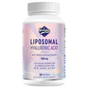 Suppléments d'acide hyaluronique liposomique 1000mg-haute biodisponible Capsules d'acide hyaluronique alimentaire avec polysaccharides de Tremella, Hydratation de la peau double résistance,Lubrification conjointe,1paquet
