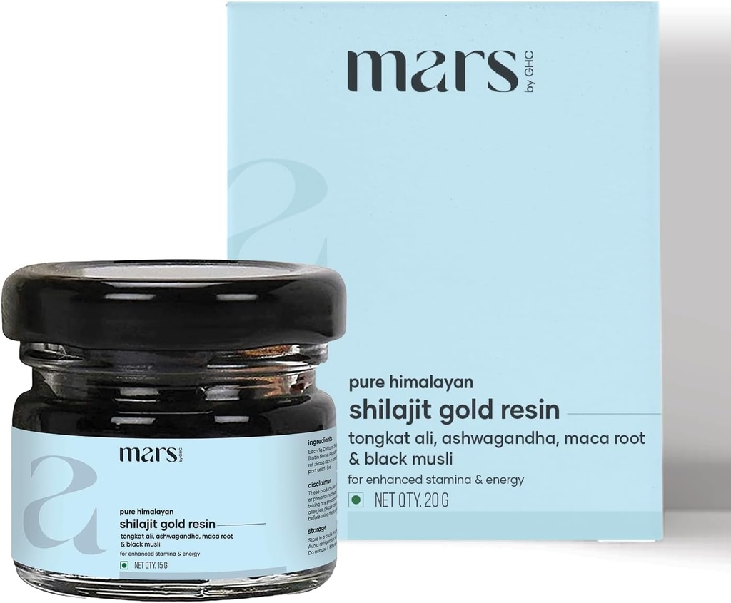 mars von GHC Pure Himalayan Shilajit Gold (Resin) Powered with Shilajit and Surgemax - 20g - Pack of 1 | Pure Organic Shilajit Resin source from Himalayas
