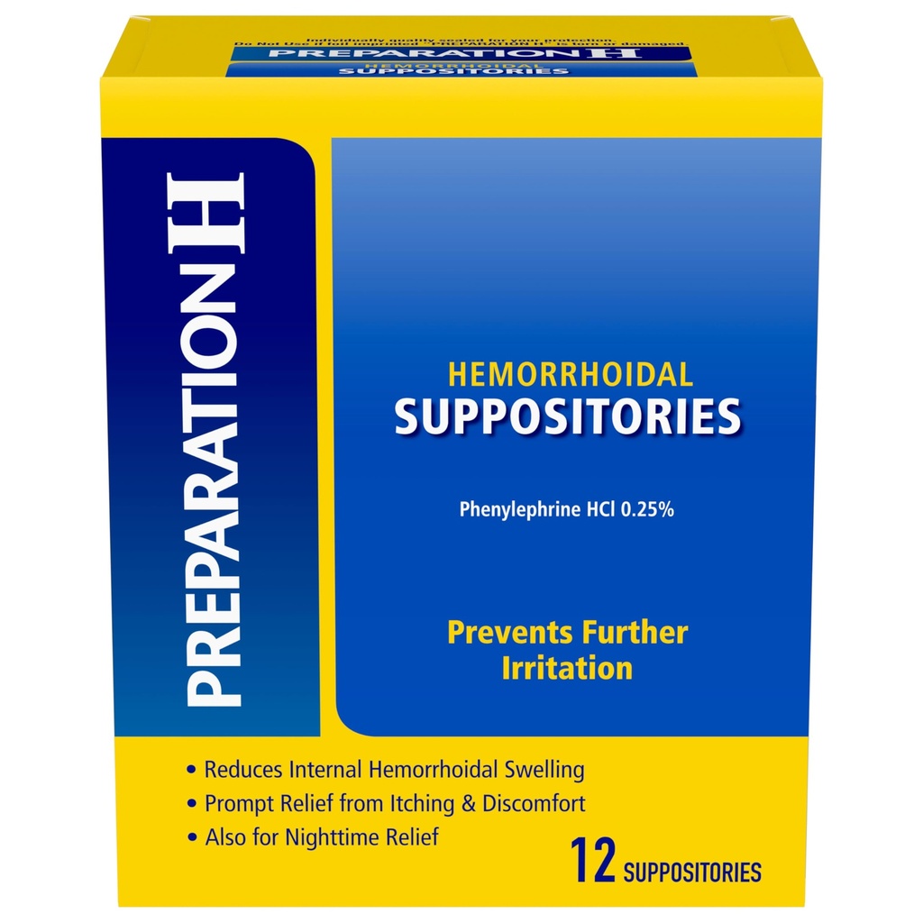 Préparation H Hypothèses hémorroïdes pour les démangeaisons et le soulagement du malaise - 12 Compte (paquet de 1)