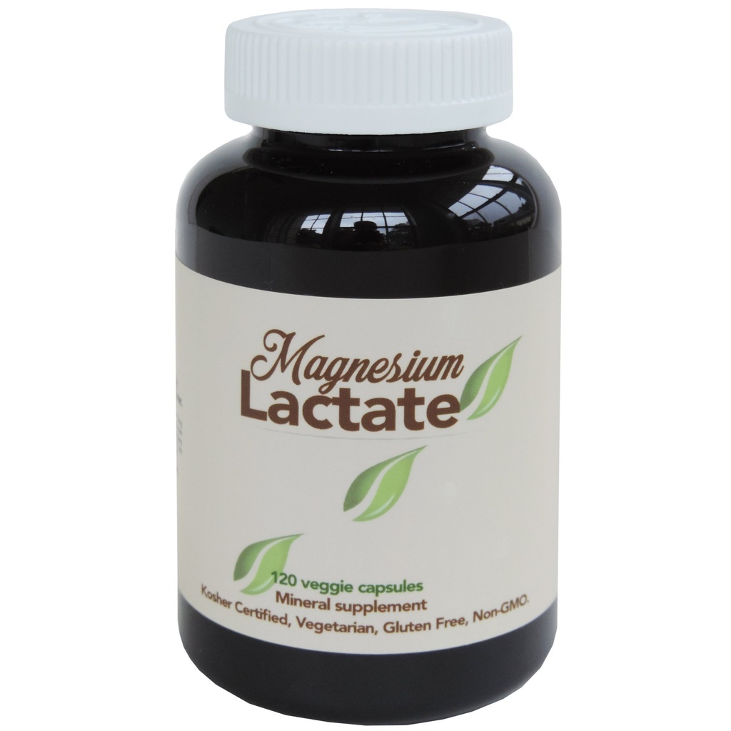 Lactate de magnésium 500 mg par portion, 120 Capsules végétariennes faciles à avaler. Sans gluten. Docteur formulé. Formulation hautement biodisponible. Haute absorption. Fabriqué aux États-Unis.