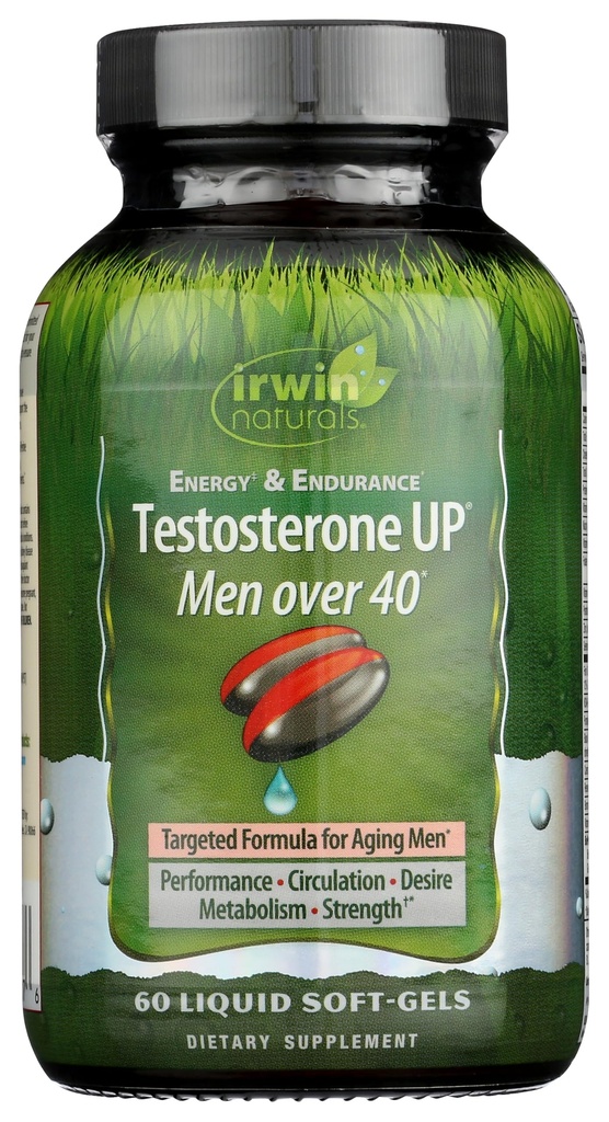 Irwin Naturals Energy '&' Endurance Testosteron Up Männer über 40 60 Sgels