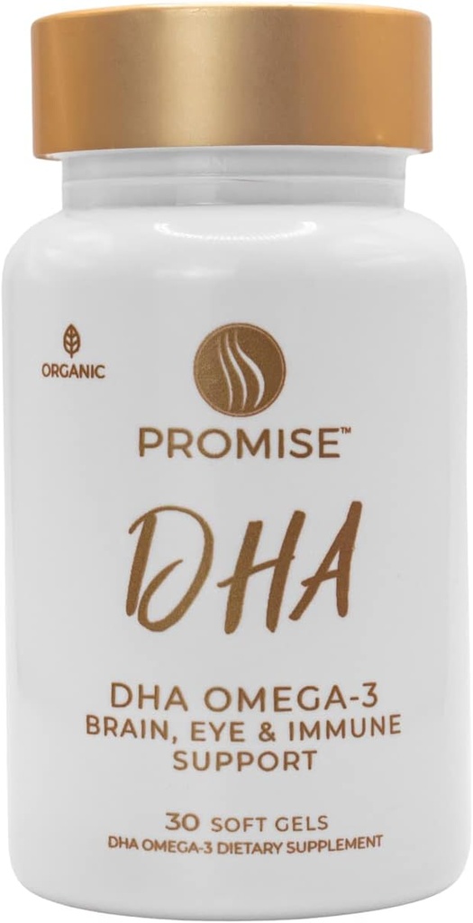 Promise Prenatal DHA - Pharmaceutical Grade Omega-3 DHA (3 Monate Versorgung) Einmal-Daily Erdbeer Flavored Softgel mit 290 mg DHA. Alle natürliche pränatale DHA für Babys Gehirn- und Augenentwicklung