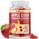 Bio Apfel Apfel Apfelessig Gummie für Verdauung, Detox & Gesunde Immunfunktion Unterstützung | 1000MG ACV Per Servieren | mit der Mutter, Vitamin B6, B12 & Folate | Vegan, Gluten-Free | 60 Gummie
