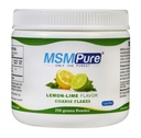 KALA HEALTH MSMPure Lemon Lime Flavored Coarse MSM Powder Flakes – Organischer Schwefel für Gelenkflexibilität, Haut Aussehen und Haar- und Nagelunterstützung – 8.8 oz, USA Made, Destilled Crystals
