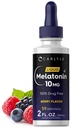 Carlyle Melatonin 10mg | 2 fl oz Liquid Drops | Berry Flavor | für Erwachsene | Non-GMO, Vegetarische Ergänzung